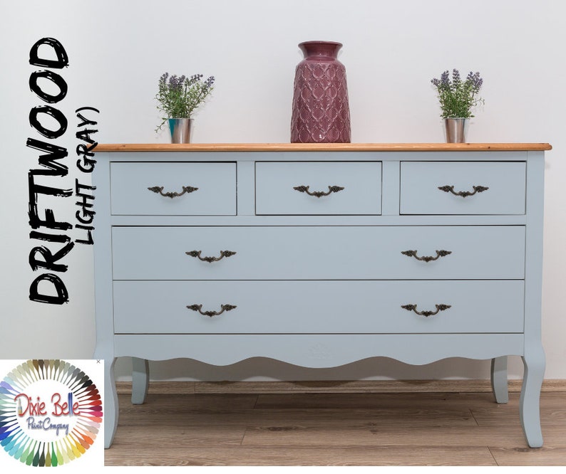 Light Gray Paint DRIFTWOOD Chalk Paint Dixie Belle Chalk Etsy