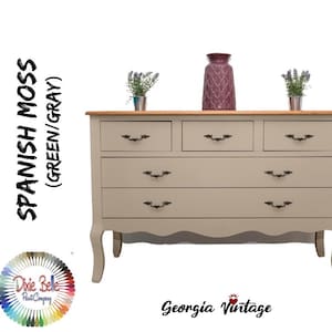 SPANISH MOSS Green Paint - Dixie Belle Chalk Mineral Paint - Furniture Paint
