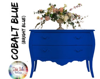Bright Blue, Chalk Paint, COBALT BLUE, Blue Chalk Paint, Dixie Belle Chalk Mineral Paint, Furniture Paint