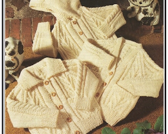 Baby knitting pattern for baby jacket and cardigans  Vintage pattern PDF instant download