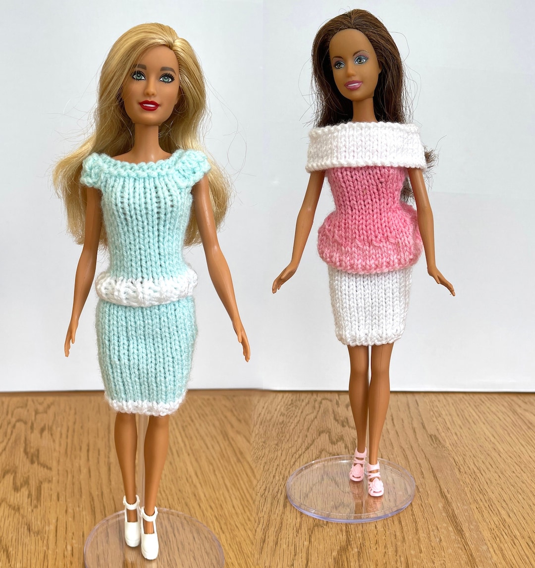 Knitting Patterns for Barbie Doll PDF Instant Download DK 2 Easy Modern Patterns Etsy UK