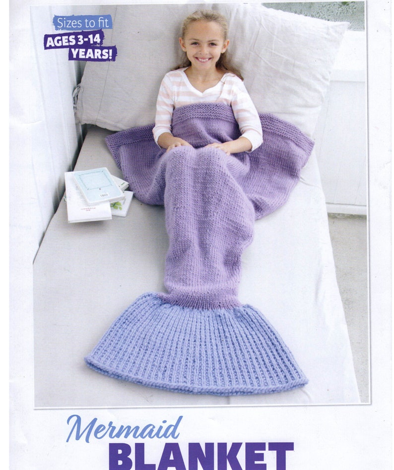 Mermaid Blanket Knitting Pattern Pdf Digital Etsy