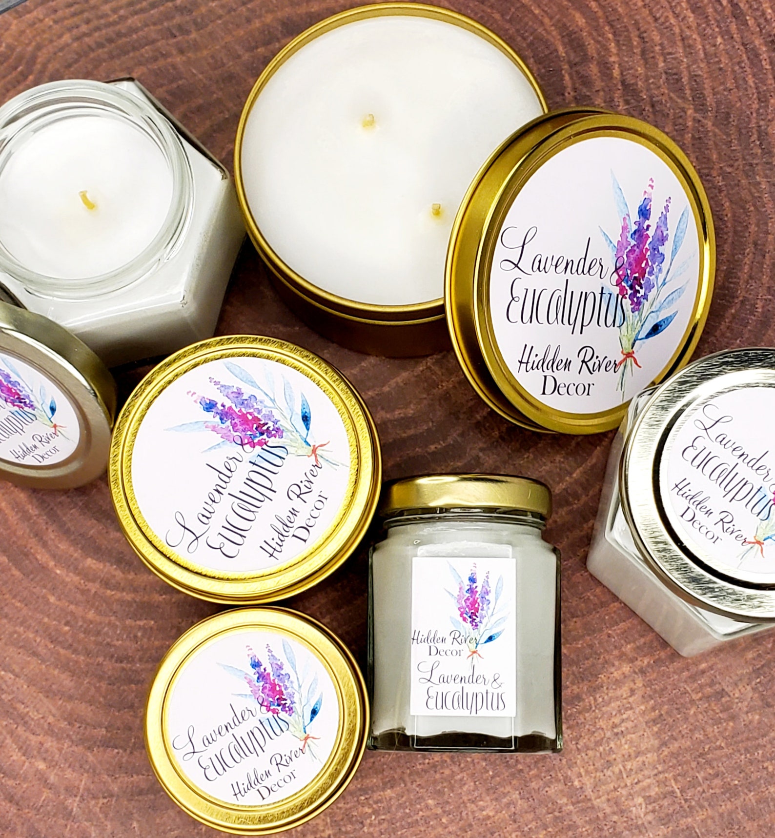 Lavender Eucalyptus Candle Stress Reliving Candle 100 Soy Etsy