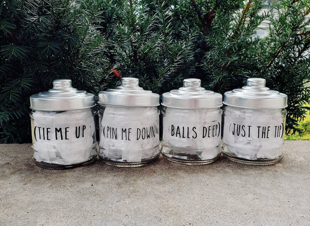 Dirty Bathroom Jars, Funny, Dirty Sayings, Wedding Gift, Friend Gift
