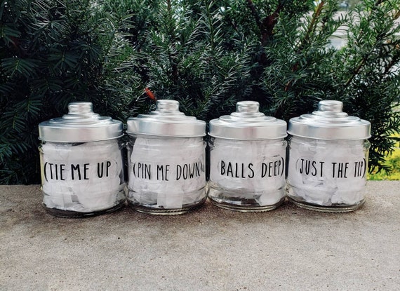 Dirty Bathroom Jars Funny Dirty Sayings Wedding Gift | Etsy