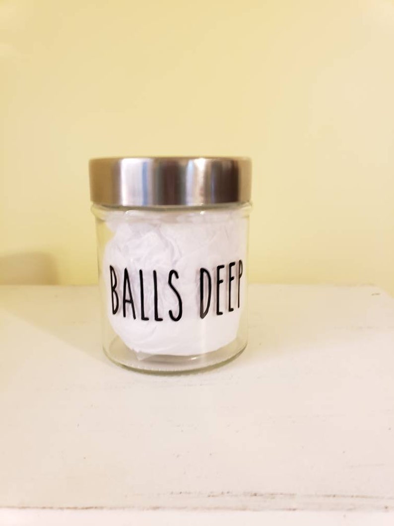 4 Bathroom Jars Funny Bathroom Decordirty Wordsfathers Day Etsy