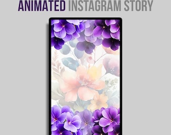 Ready to Go! Animated Floral Instagram Video Story Background