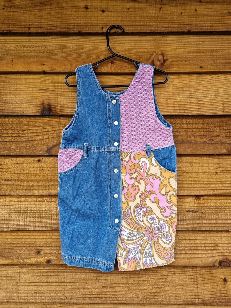 Patchwork Upcycled Vintage Denim Children's Dress - Etsy UK