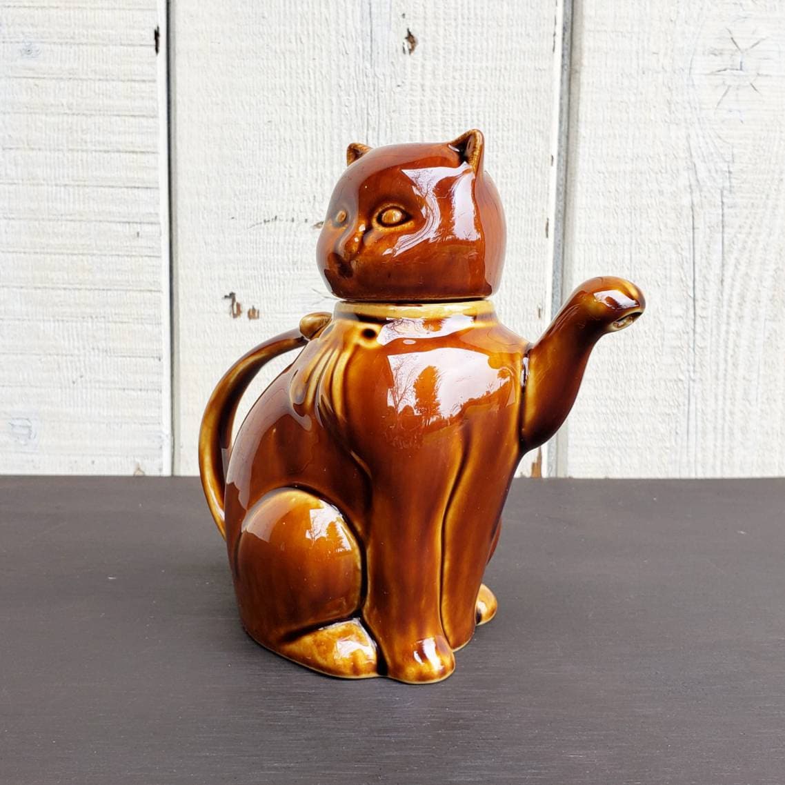 Vintage Cat Ceramic Novelty Ornament Tea Pot - Etsy