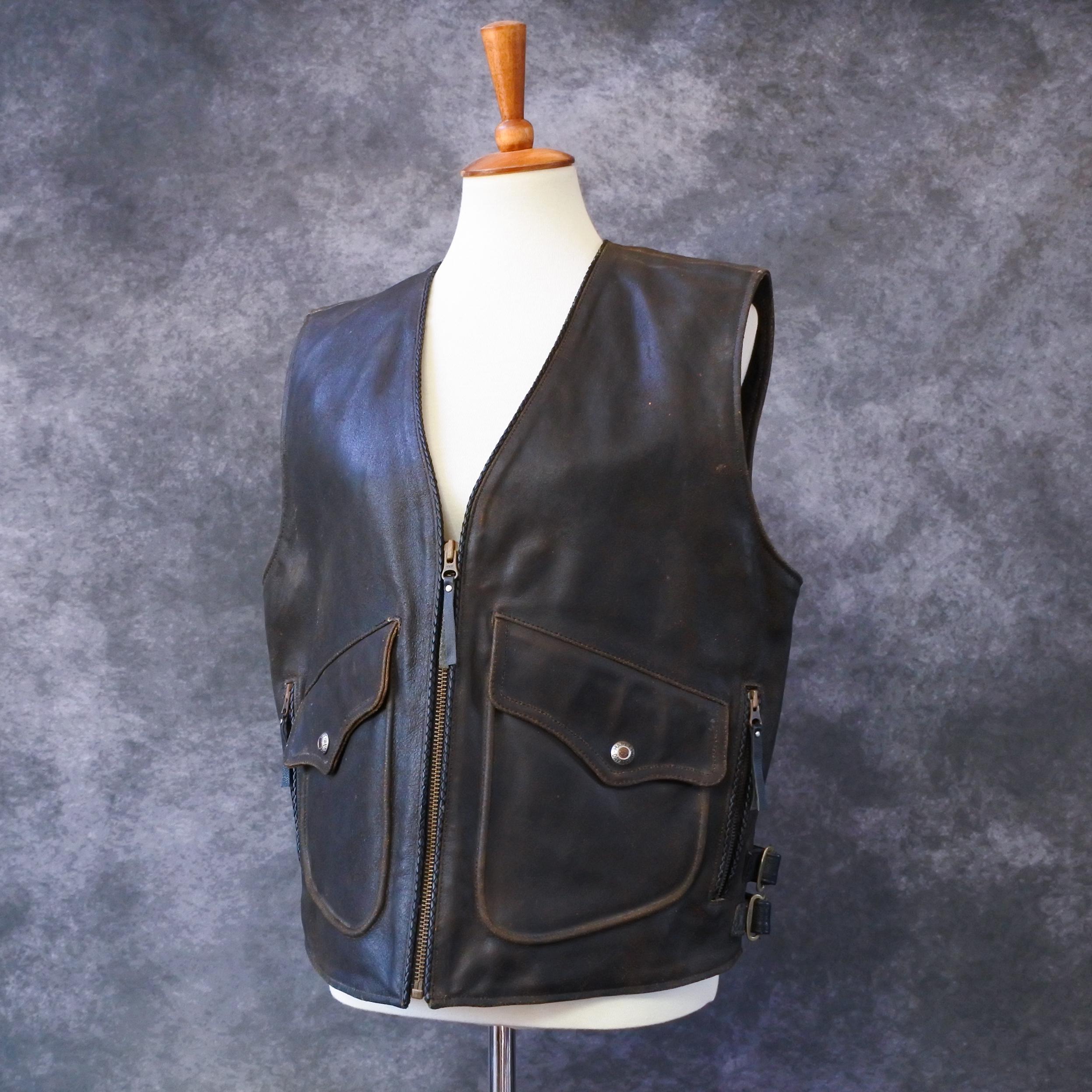 Vintage 90s Harley Davidson Billings Springer Brown Leather Men's