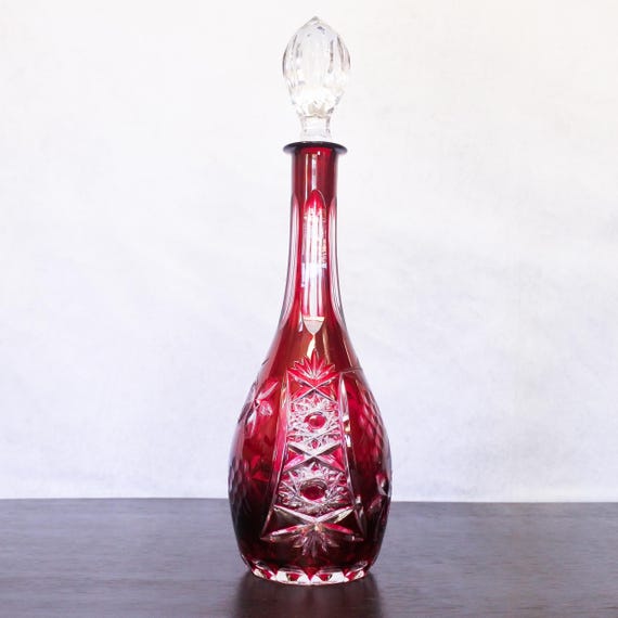 ヴィンテージ ナッチマン ボヘミアン ルビーレッド カット トゥ クリア