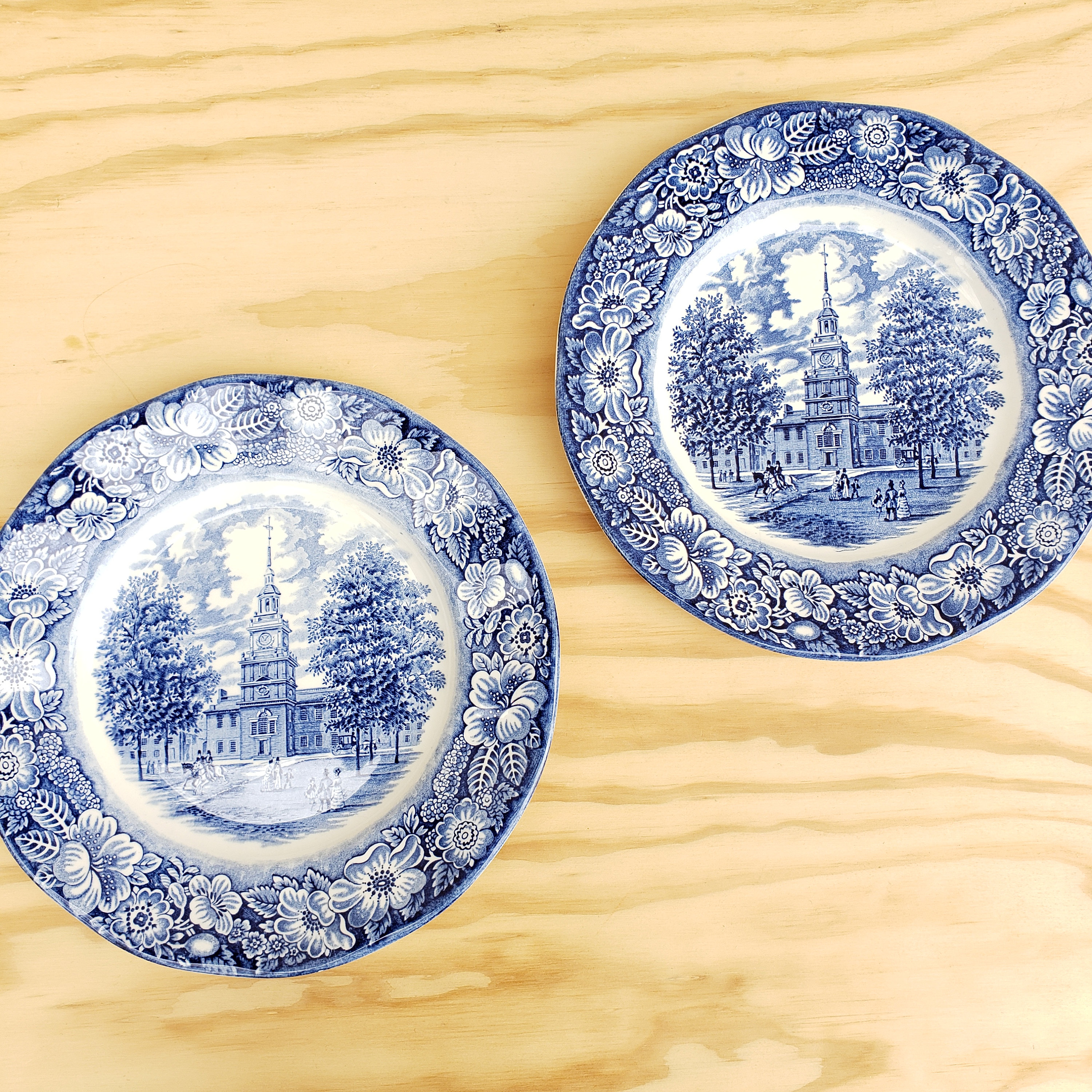 Liberty blue plates - Etsy Polska