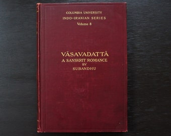 PRAVDA LA SBANDATA 古書 Antique 1913 Vasavadatta A Sanskrit Romance by Subandhu