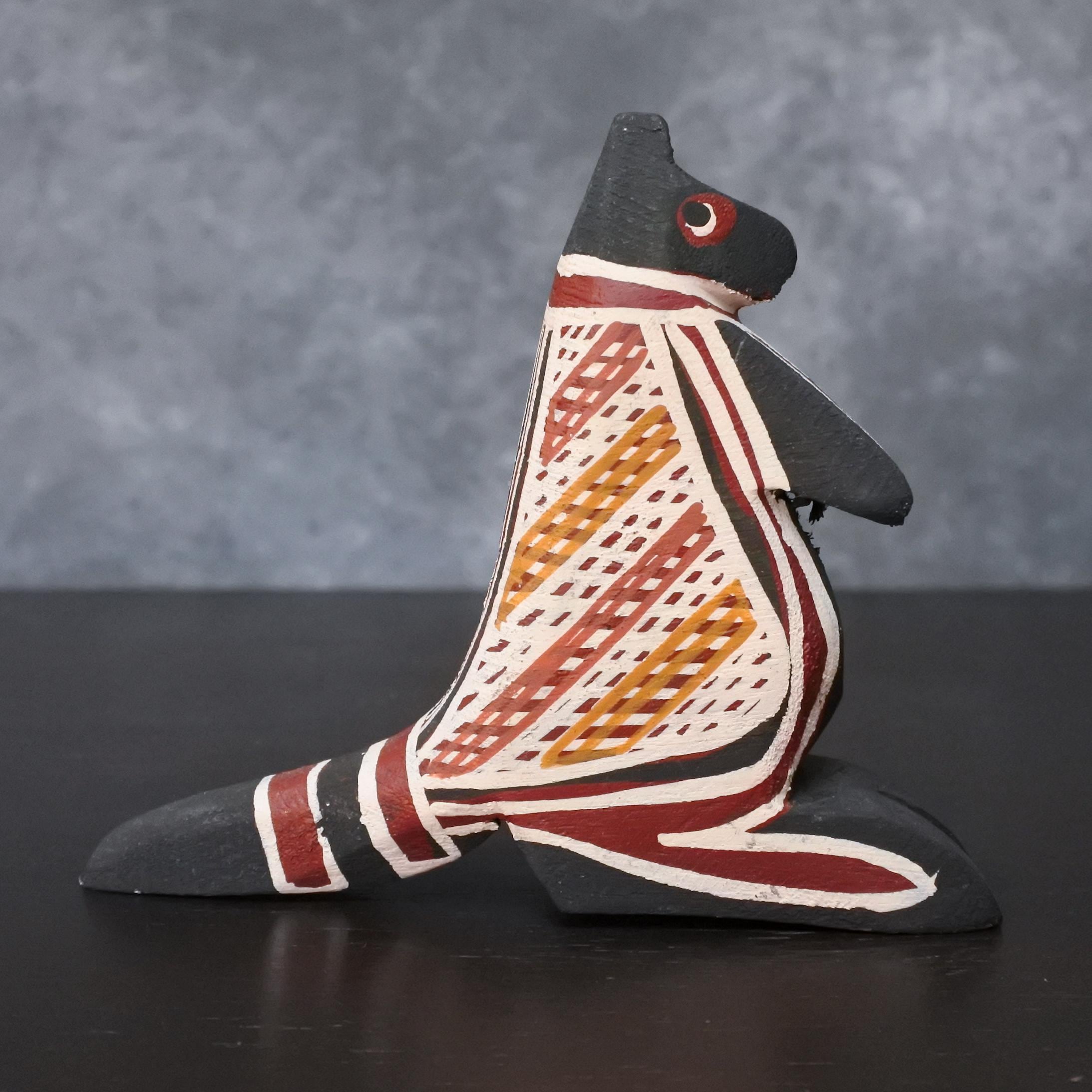 【アンティーク品】アボリジニー 先住民族 [ 額装工芸品 ] 置物 Japanese Traditional Easter Bunny Rabbit Ceramic Ornament – 京都