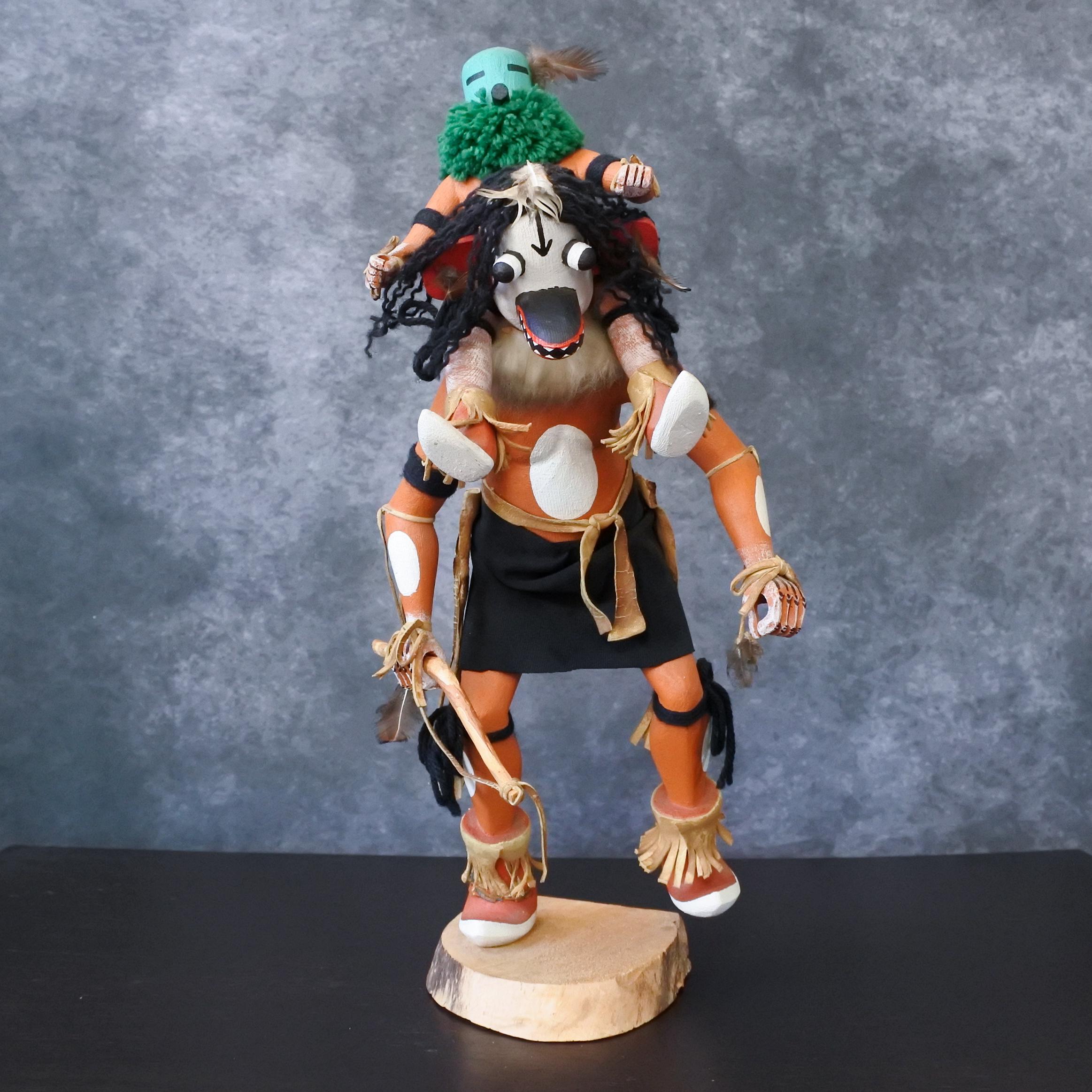 Vintage Signed Hopi Kachina Doll White Ogre Native American