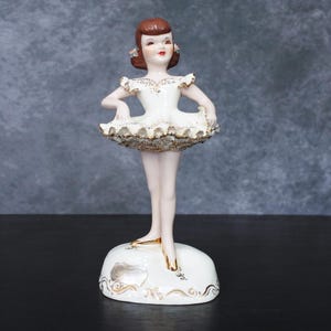Vintage 1950s Florence Ceramics Semi Porcelain Ballerina Girl Figurine