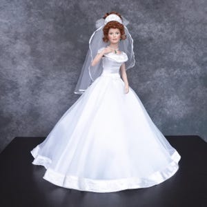 porcelain doll in wedding dress cute ashton drake Ashton Drakes Porcelain Bride Dolls