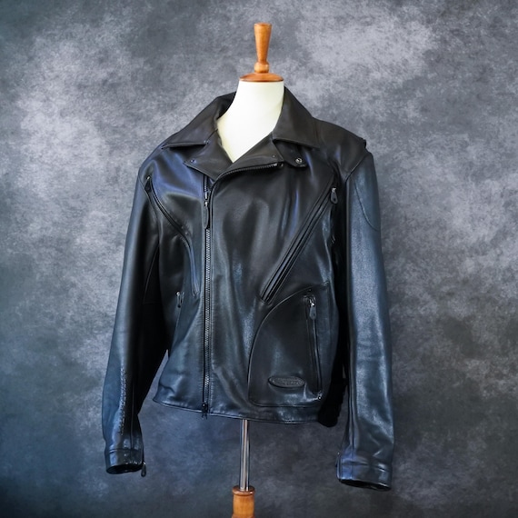 HARLEY-DAVIDSON XRG ジャケット M ブラック Harley Davidson Men's Black Leather Waterproof Liner FXRG Jacket