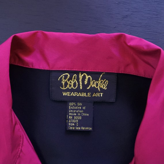 Bob Mackie Wearable Art ベロア調デザインシャツ Vintage Bob Mackie Wearable Art Velour Burnout Animal Print Shirt