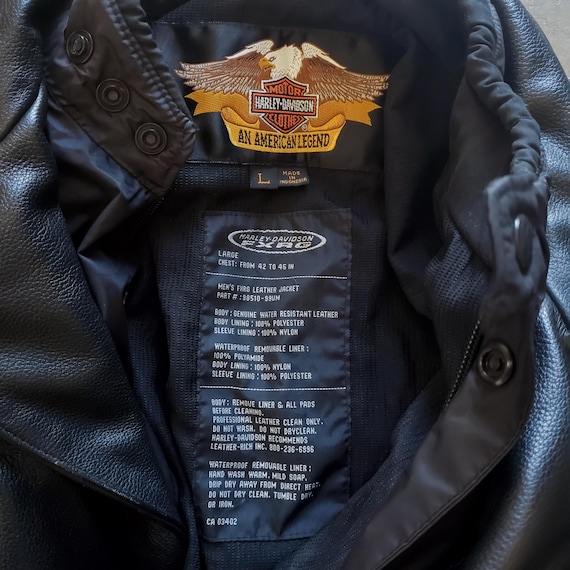 Harley Davidson Men's Black Leather Waterproof Liner FXRG Jacket