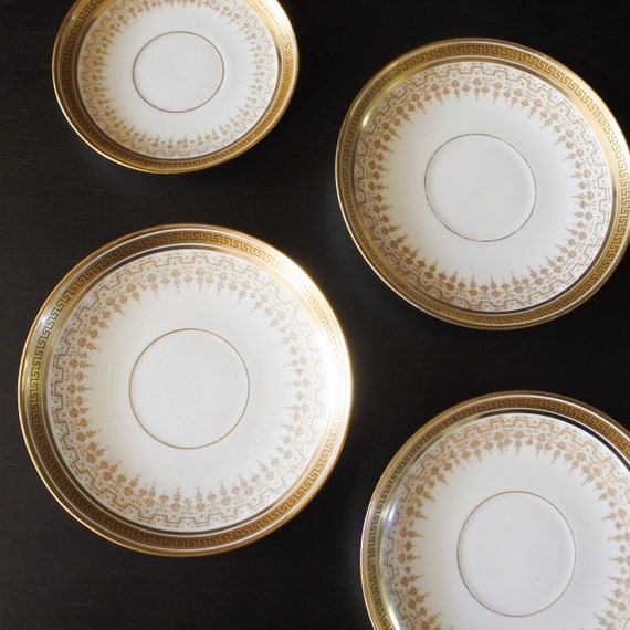 Antique L. Bernardaud Limoges D & Co France Greek Key Porcelain