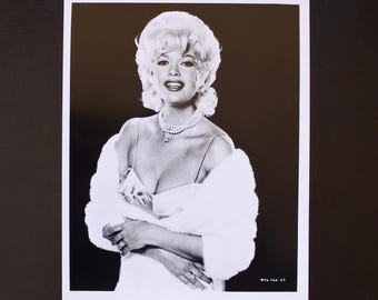 Vintage Jayne Mansfield Classic Movie Star Black & White 8 x 10 Photo