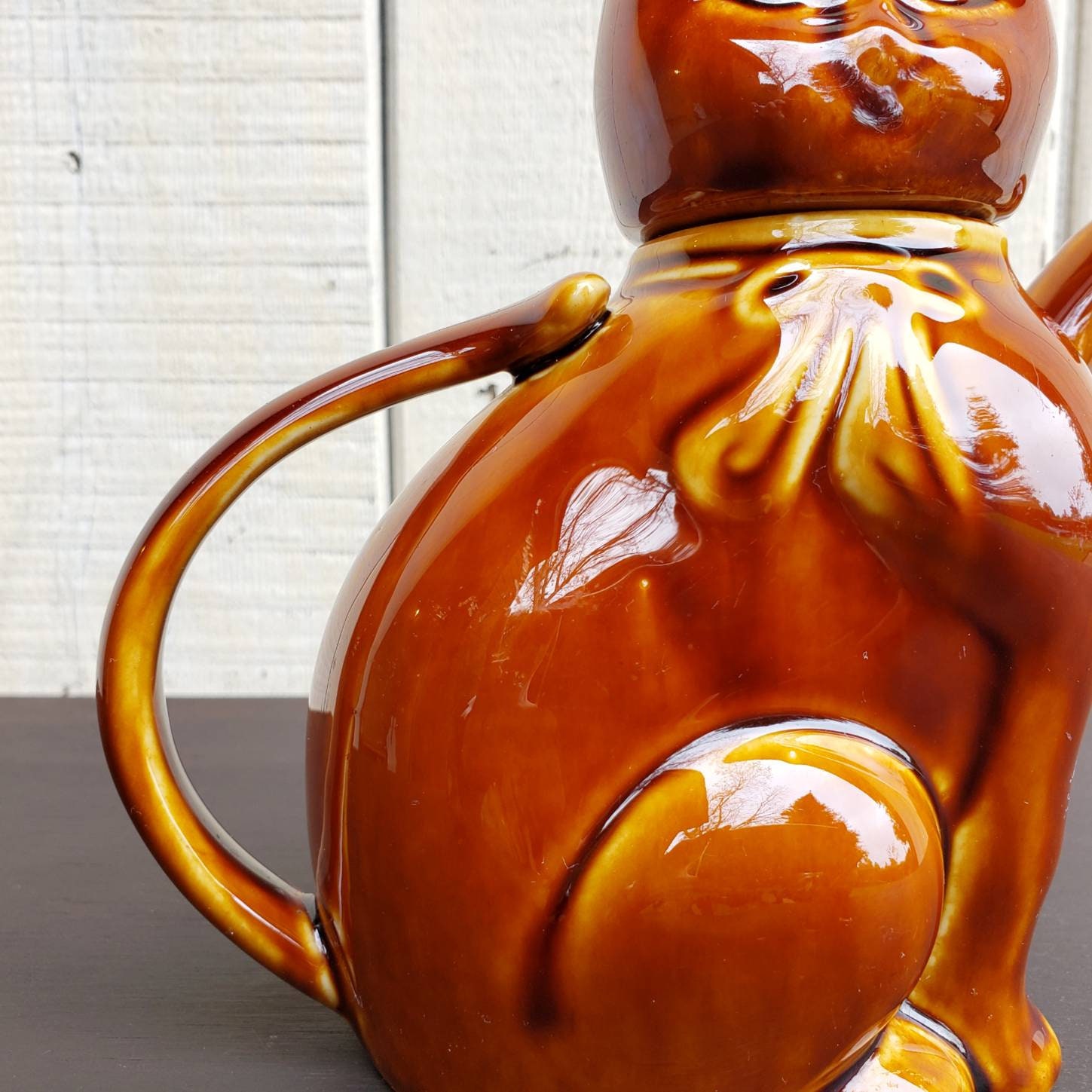 vintage cat ティーポット 猫 enesco 置物 陶器 Vintage Cat Ceramic Novelty Ornament Tea Pot - Etsy