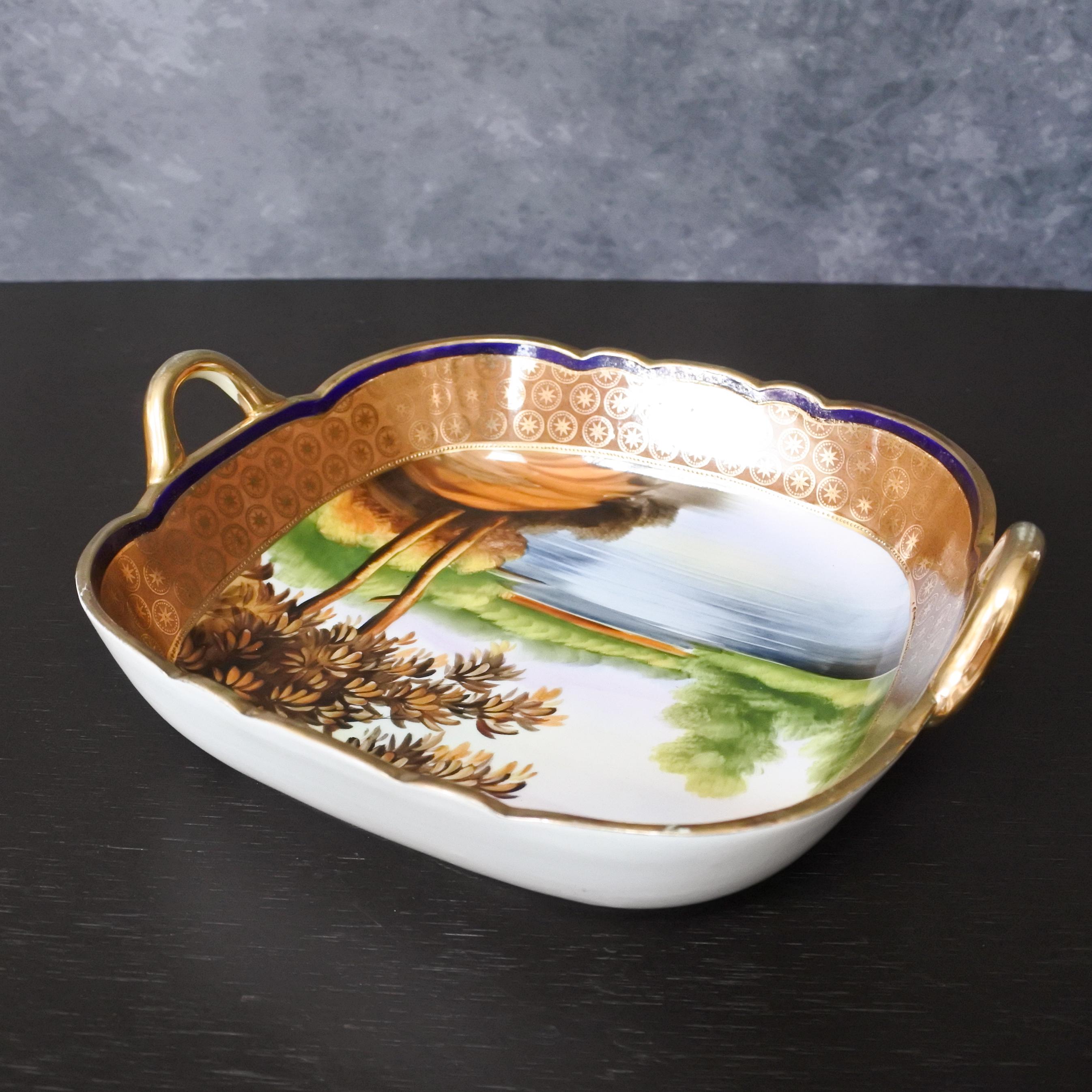 Noritake 皿 手描き 風景画 - 直径30cm | オールドノリタケ 皿」の人気