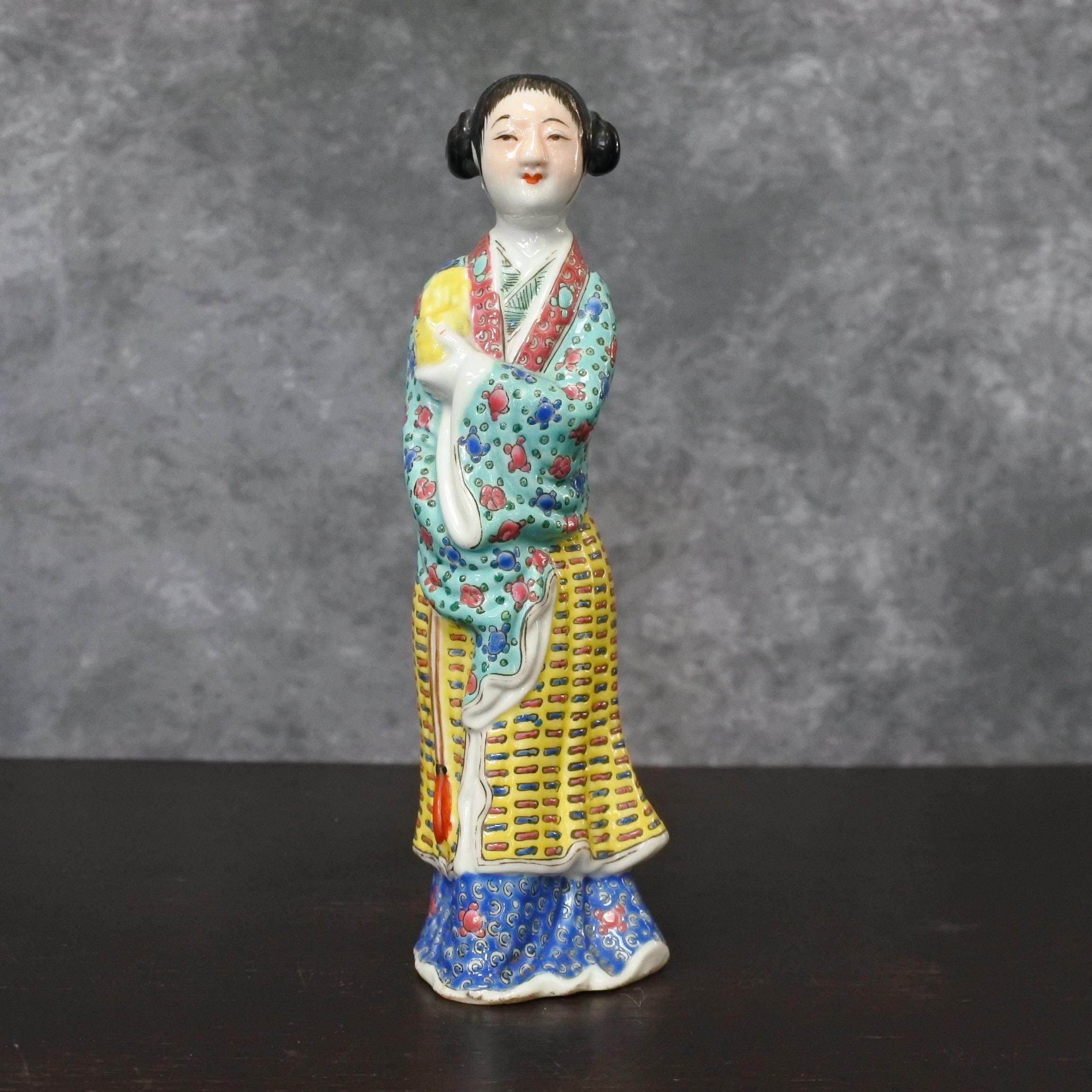 Antique Chinese Famille Rose Porcelain Woman Figurine - Etsy