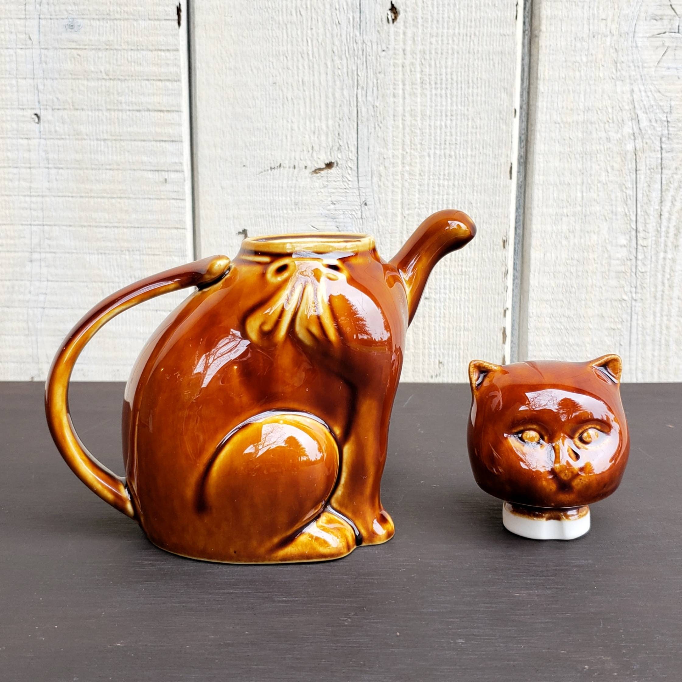 Vintage Cat Ceramic Novelty Ornament Tea Pot - Etsy