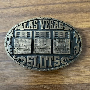 Las Vegas Slots 777 Belt Buckle by Indiana Metal Craft