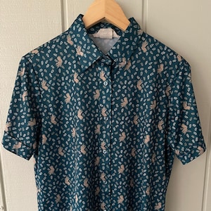 Sears Perma-Prest 70s Disco Size 18 Polyester Shirt