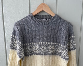 gray snowflake sweater