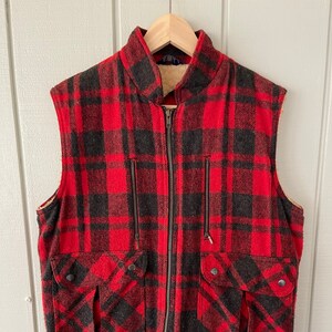 Buffalo plaid long clearance vest