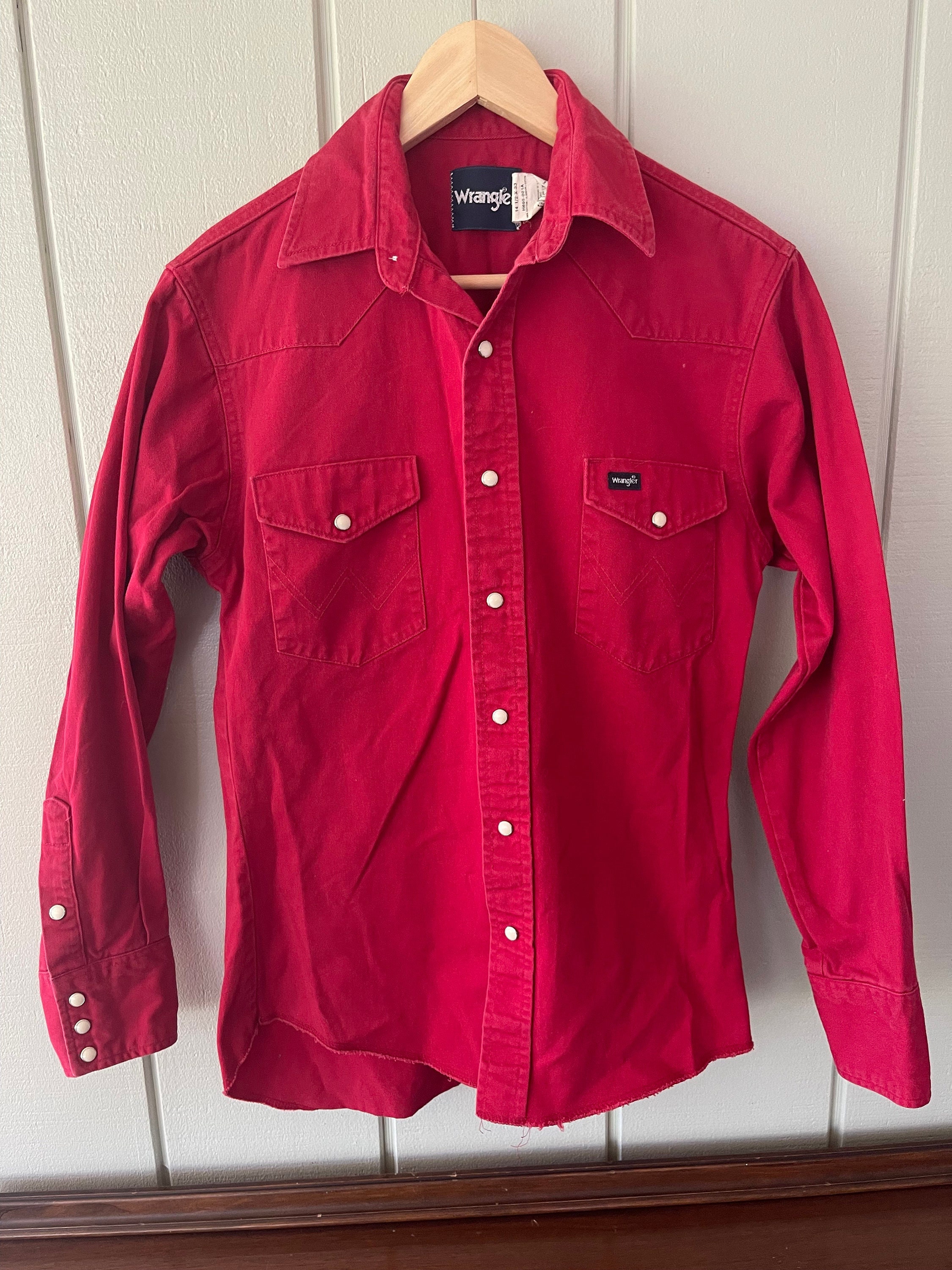 Camisa wrangler roja hot sale