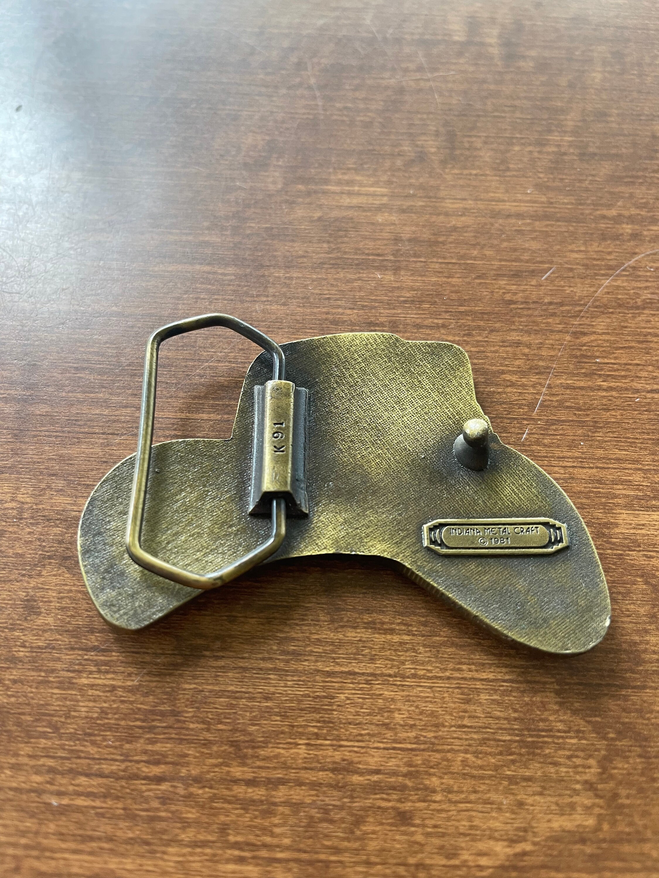 Brass Cowboy Hat Belt Buckle Etsy