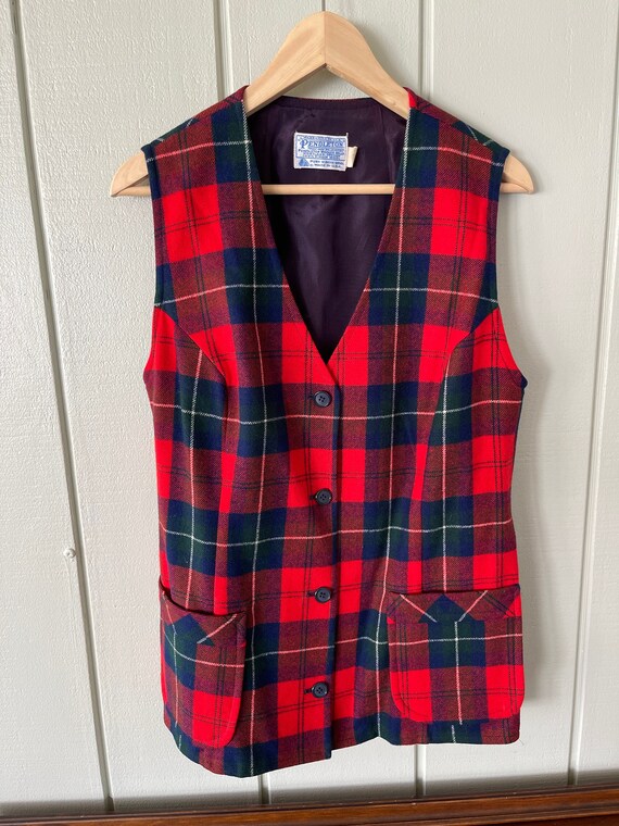 pendleton plaid wool vest Gem