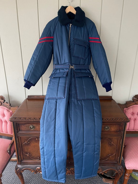 JC Penney Ski Apparel One-Piece Blue Suit