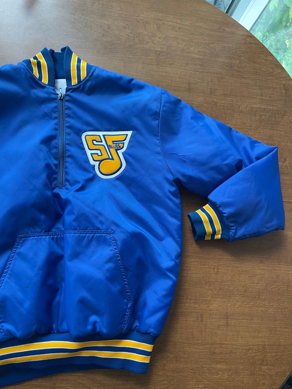 Blue Satin Bomber Varsity 'SF Blues #7 ' Jacket - image 7