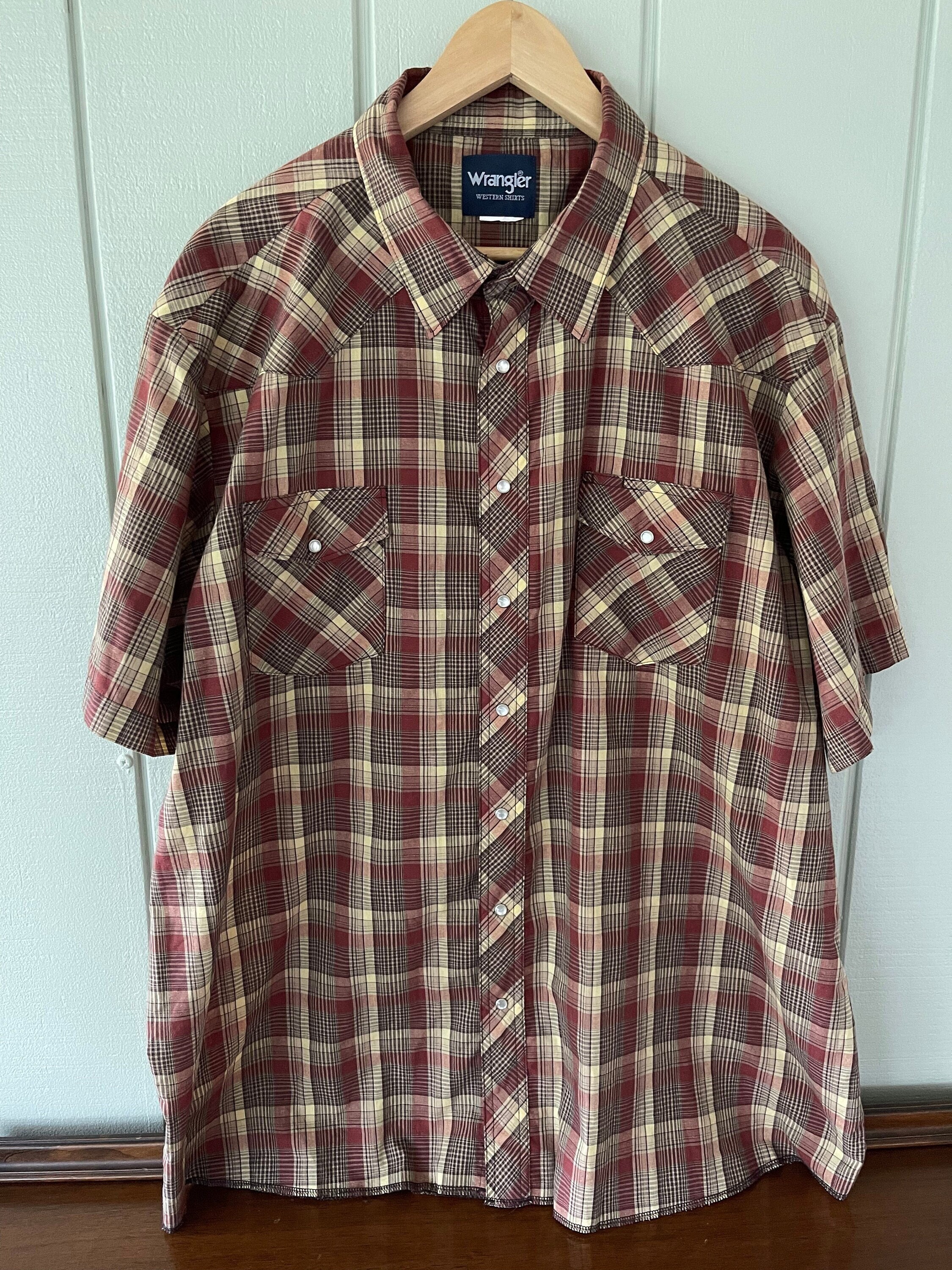 Chemise Retro à boutons-pression - Carreaux marron