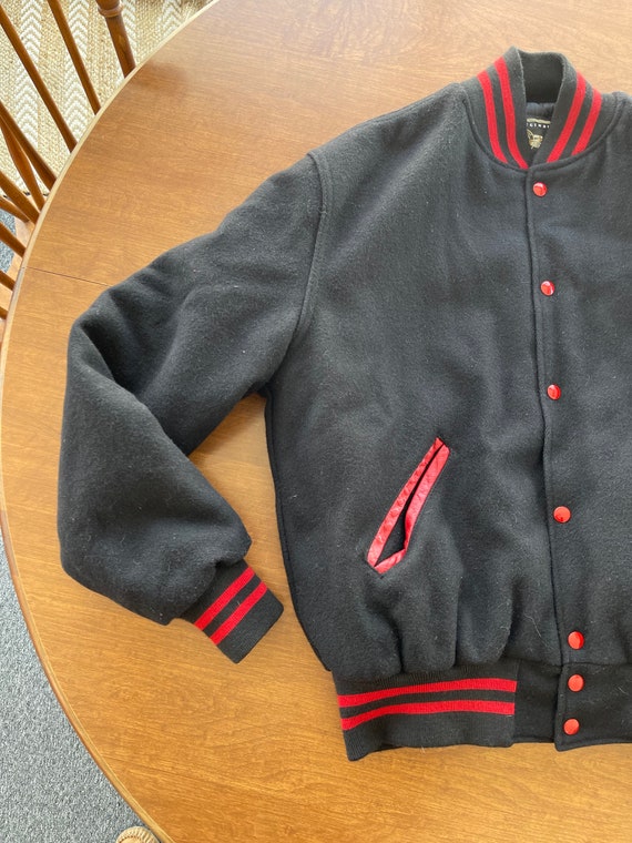 Holloway Plain Black Varsity/Letterman Jacket - image 4