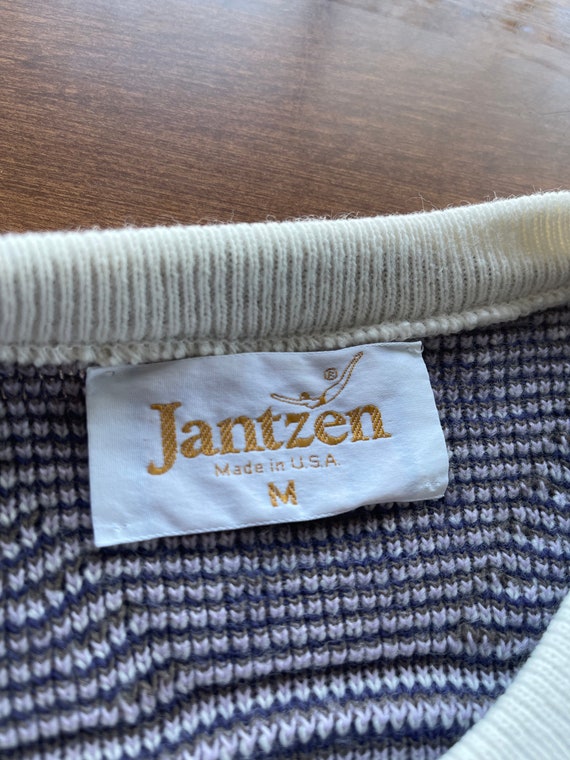 Jantzen White Geometric Pattern Sweater - image 3
