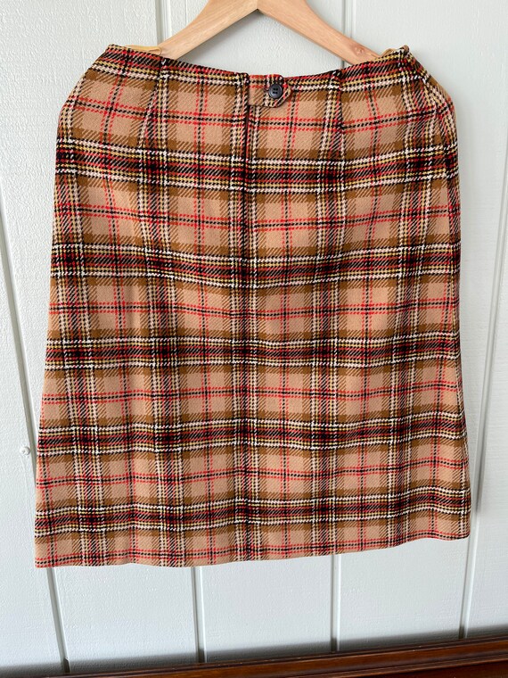 Pendleton Beige and Brown Plaid Matching Skirt Su… - image 4
