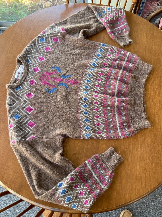 McGregor Funky Abstract Diamond Pattern Sweater - image 5