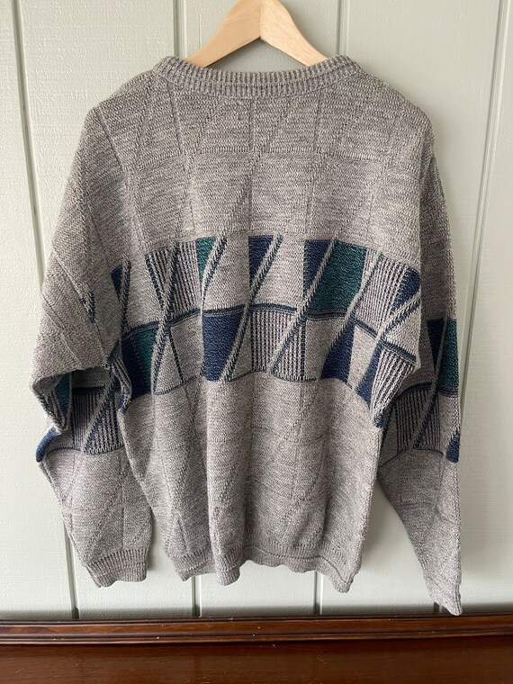 PDX by Jantzen Knit Geometric Triangle Grandpa Sw… - image 2