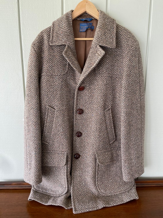 Pendleton Herringbone Car Coat Woolen Mills Western Jacket | Etsy