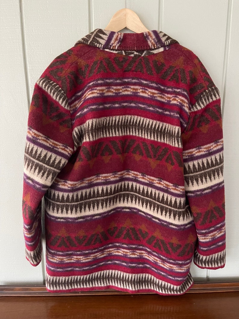 First Option Maroon Aztec Pattern Blazer - Etsy