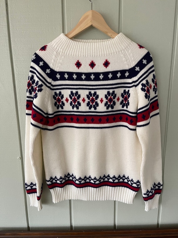 JC Penny Nordic Fair Isle Mockneck Sweater