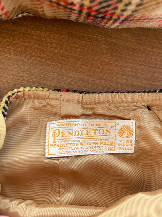Pendleton Beige and Brown Plaid Matching Skirt Su… - image 6