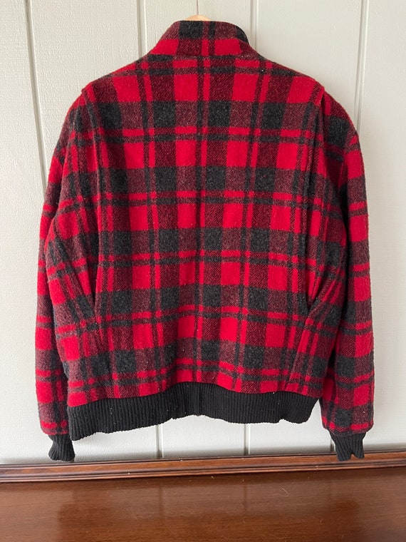 Woolrich Wool Buffalo Plaid Bomber Jacket - image 2